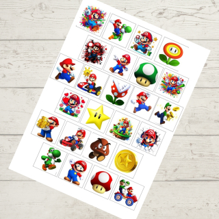 Super Mario – kostičky 5 × 5 cm (25 ks)