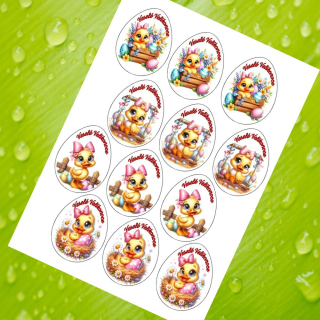 Velikonoční kachnička – vajíčka 7 cm (12 ks)