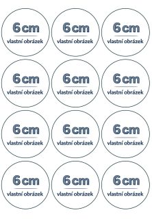 Tisk na Dekor profi Paper Plus s vlastním obrázkem  12x kolečko  6 cm