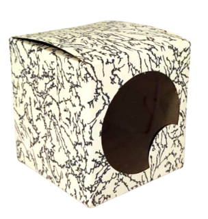 Vánoční krabička na kouličku žíhaná 8x8x8 cm