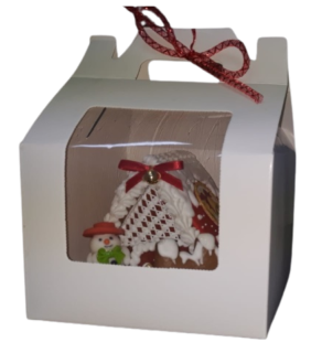 Papírová krabice s průhledným okénkem 15,5x15,5x11 cm