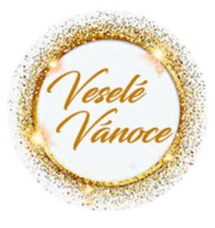 Samolepící etiketa  3,5 cm vánoční zlatá