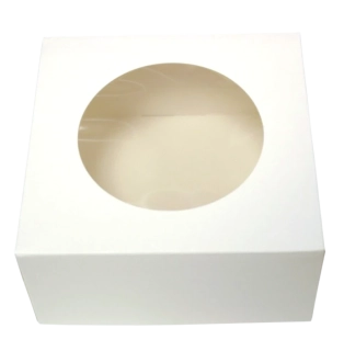 Dortová krabička s kulatým okénkem – 18 × 18 × 9 cm 