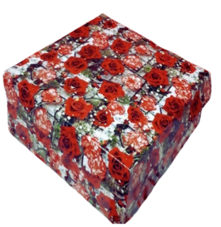 Dortová krabice s motivem „Růže“ 25x25x10 cm 