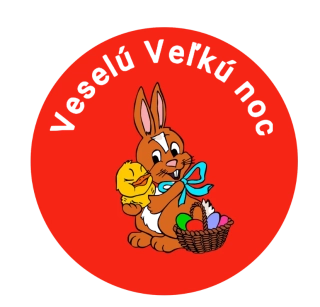 Samolepící etiketa velikonoční ZAJÍČEK 3,5 cm - slovenská