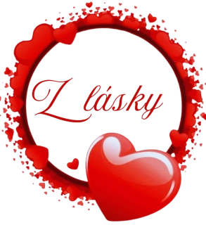 Samolepící etiketa " Z LÁSKY"  3,5 cm