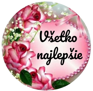 Samolepící etiketa " VŠETKO NAJLEPŠIE"  3,5 cm