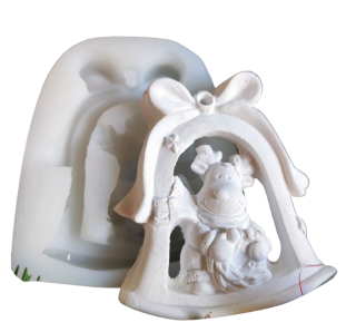 Silikonová forma "Ozdoba zvoneček" 8x8 cm
