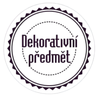 Samolepící etiketa "DEKORATIVNÍ PŘEDMĚT" 3,5 cm