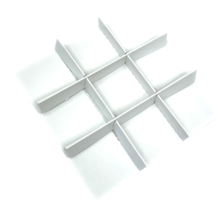 Mřížka bílá do krabičky 15x15x2 cm ( 9 políček 4,5 cm)