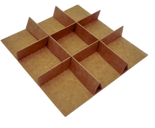 Mřížka přírodní do krabičky 15x15x2 cm ( 9 políček 4,5 cm)