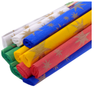 Krepový papír s vánočním potiskem 200x50 cm