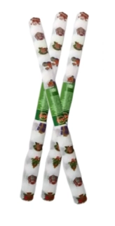 Krepový papír bílý s vánočním potiskem 200x50 cm