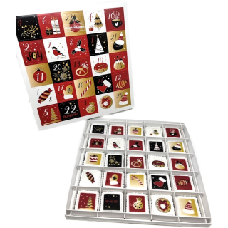 Adventní perníčkový kalendář "Červené kostičky"