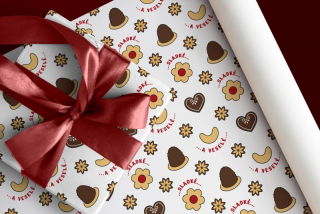 Vánoční balicí papír motiv: "České vánoce" arch 70x100 cm  5 ks/bal