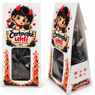 Čertovské uhlí – fondánová cukrovinka 60 g