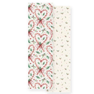 Podkladová kartička Vánoční srdíčkové kouzlo na perníčky 24 × 6,5 cm – 10 ks